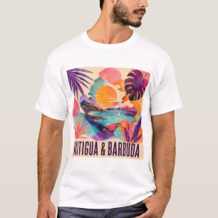 Antigua and Barbuda Contemporary Collage T-Shirt