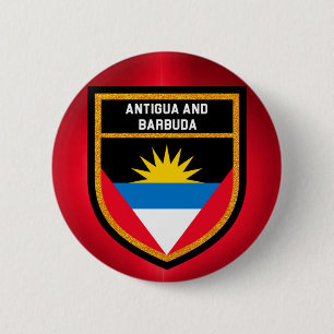 Antigua And Barbuda Flag 2 Inch Round Button