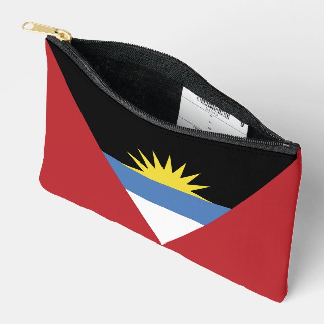 Antigua and Barbuda flag Accessory Pouch (Open)
