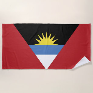 Antigua and Barbuda flag Beach Towel