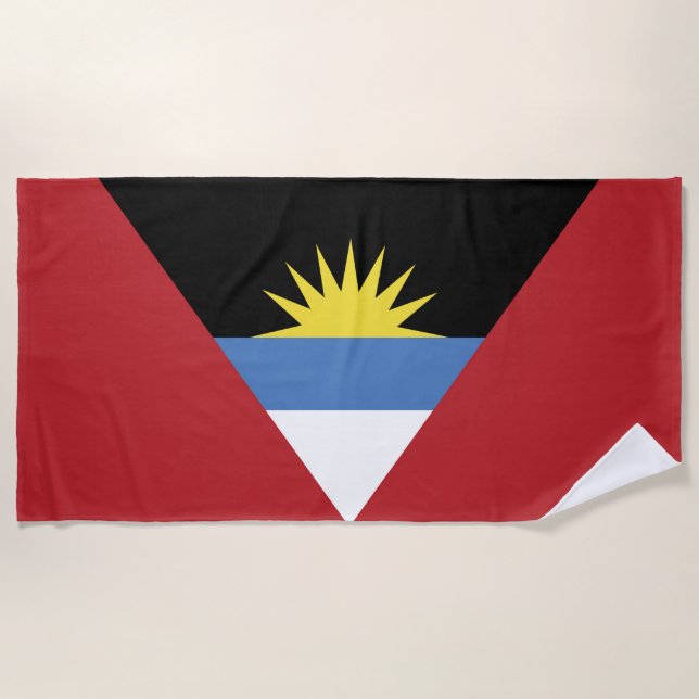 Antigua and Barbuda flag Beach Towel (Front)