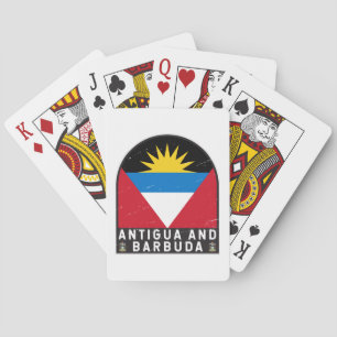 Antigua and Barbuda Flag Emblem Distressed Vintage Playing Cards