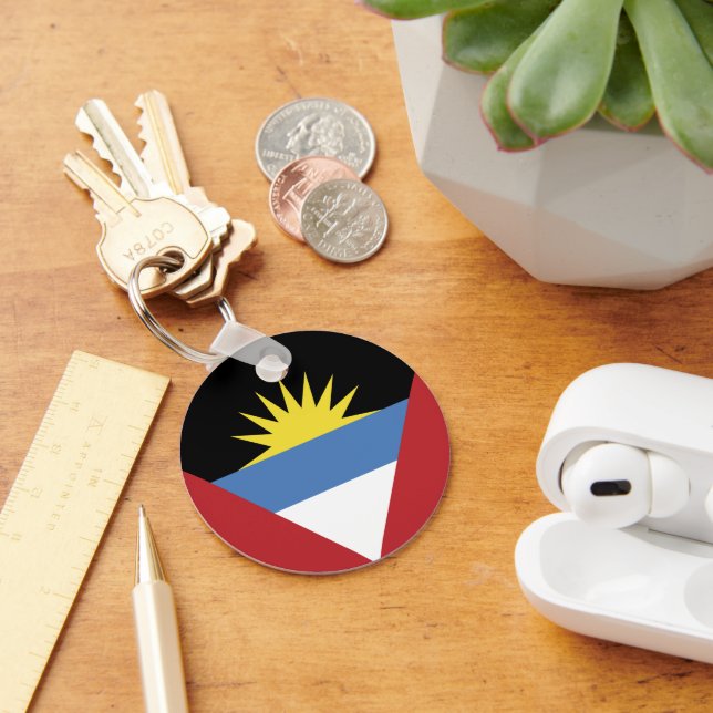 Antigua and Barbuda flag Keychain (Desk)