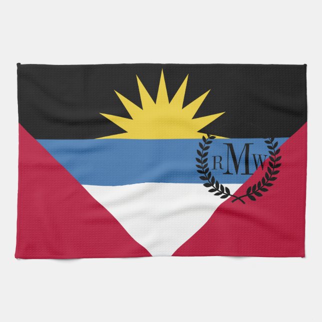 Antigua and Barbuda Flag Kitchen Towel (Horizontal)