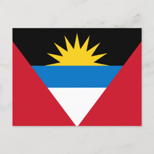 antigua and barbuda flag postcard