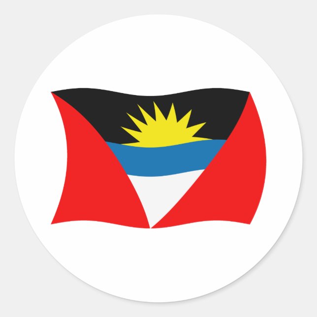 Antigua and Barbuda Flag Sticker (Front)