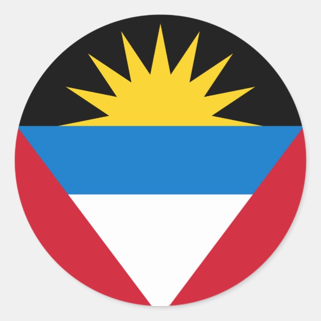 antigua and barbuda flag stickers (Front)