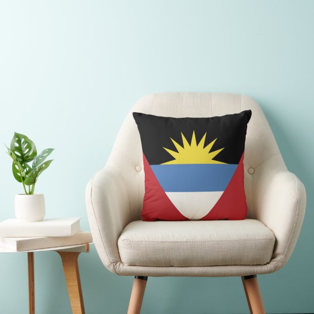 Antigua and Barbuda flag Throw Pillow (Chair)