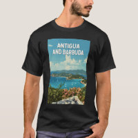Antigua and Barbuda Illustration Travel Art Retro