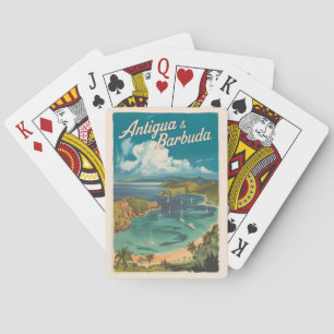 Antigua and Barbuda Painterly Travel Art Vintage Playing Cards