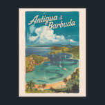 Antigua and Barbuda Painterly Travel Art Vintage Postcard<br><div class="desc">Antigua and Barbuda vector artwork design. Antigua and Barbuda,  a twin-island paradise in the Caribbean,  is known for its pristine white-sand beaches,  crystal-clear waters,  and rich maritime history.</div>