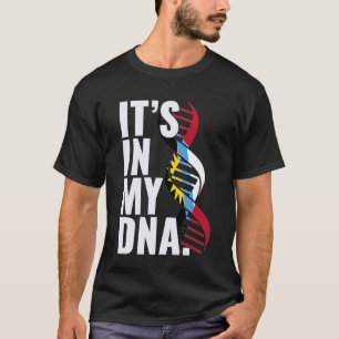 Antigua and Barbuda Roots Flag Fingerprint Graphic T-Shirt