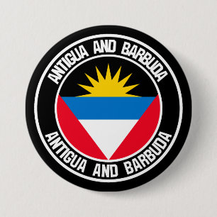 Antigua and Barbuda Round Emblem 3 Inch Round Button
