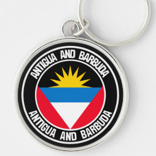 Antigua and Barbuda Round Emblem Keychain