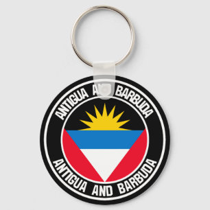 Antigua and Barbuda Round Emblem Keychain