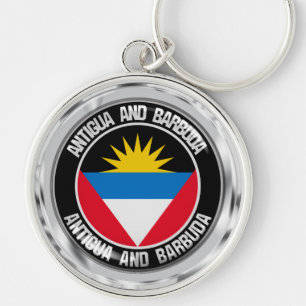 Antigua and Barbuda Round Emblem Keychain