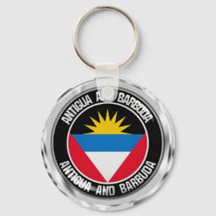 Antigua and Barbuda Round Emblem Keychain