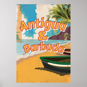 Antigua and Barbuda Vintage vacation Poster