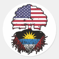 Antigua Antiguan American USA Tree Roots Flag