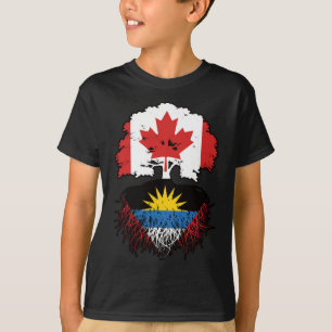 Antigua Antiguan Canadian Canada Tree Roots Flag T-Shirt