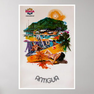 Antigua Art Caribbean Travel Poster Wall Living