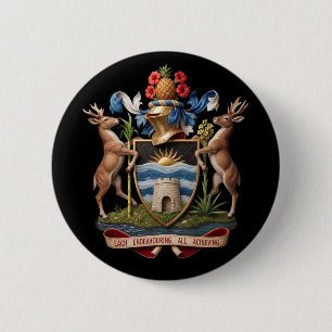 Antigua Barbuda coat arms symbol country emblem fl 2 Inch Round Button