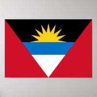 Antigua & Barbuda flag Poster