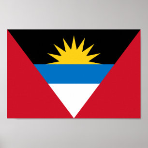 Antigua & Barbuda flag Poster