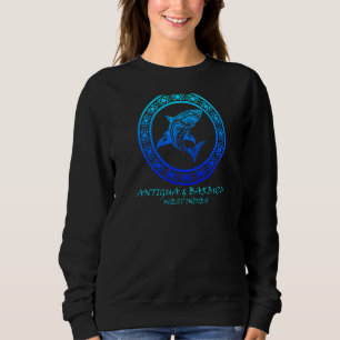 Antigua & Barbuda West Indies Vintage Tribal Shark Sweatshirt