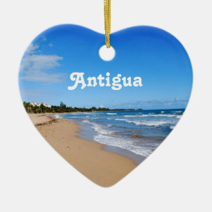 Antigua Beach Ceramic Ornament