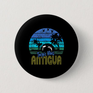 Antigua Caribbean Beach Vacation Souvenir 2 Inch Round Button