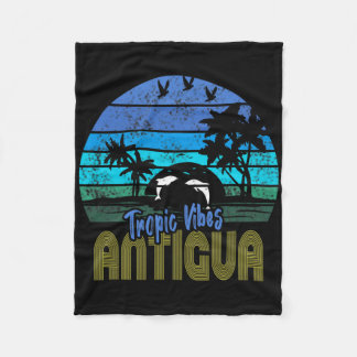 Antigua Caribbean Beach Vacation Souvenir Fleece Blanket