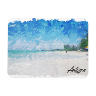 Antigua Caribbean Island tropical Panorama View Magnet