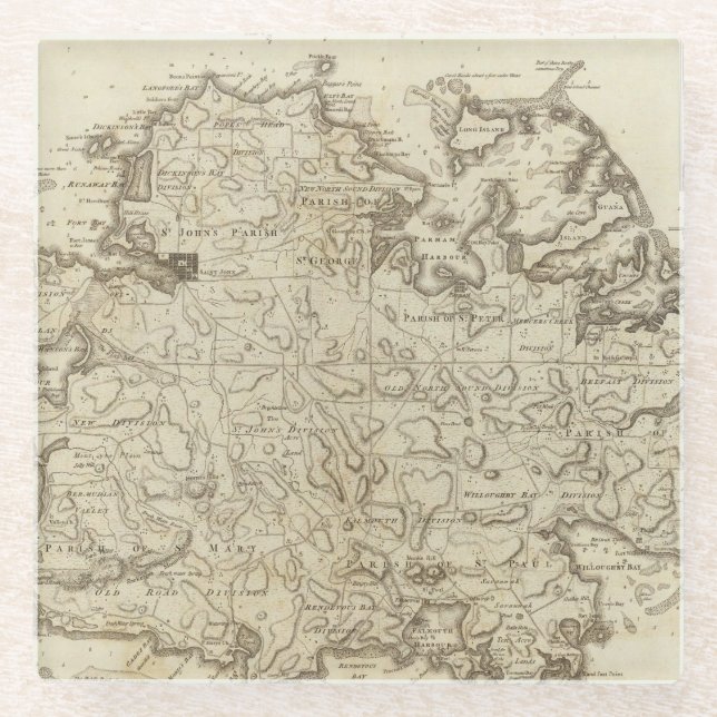 Antigua Glass Coaster (Front)