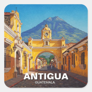 Antigua Guatemala Travel Square Sticker