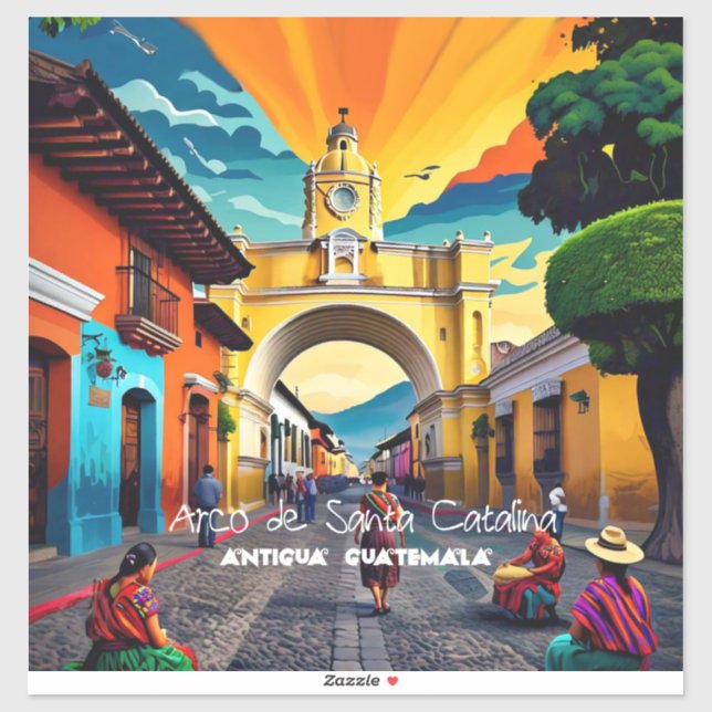 Antigua Guatemala Travel Vintage Retro  (Sheet)
