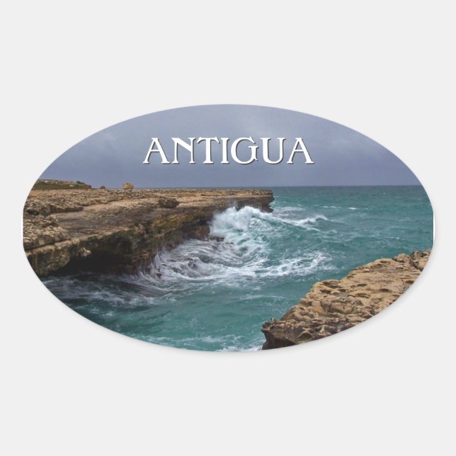 Antigua Island Seascape Sticker (Front)