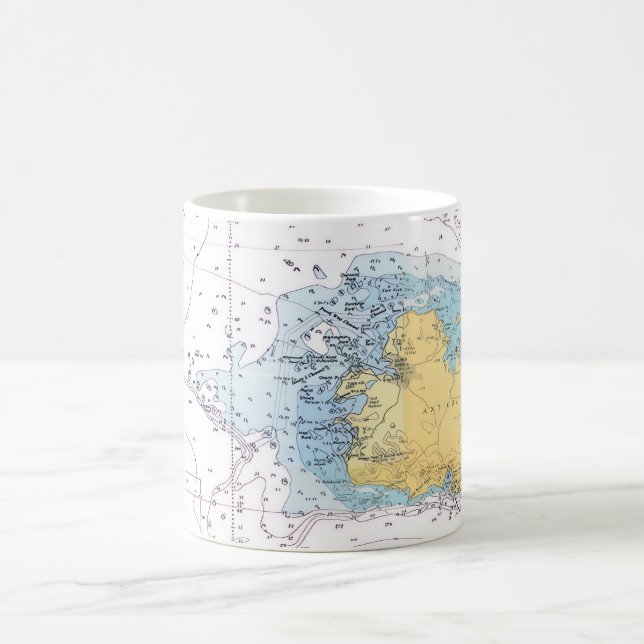 Antigua Nautical Map Mug (Center)