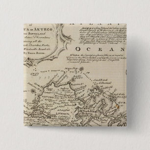 Antigua or Antego 2 Inch Square Button