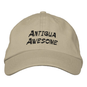 Antigua-themed embroidered hat