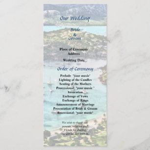 Antigua View Falmouth Harbour Wedding Program