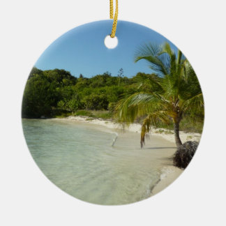 Antiguan Beach Beautiful Tropical Landscape Ceramic Ornament