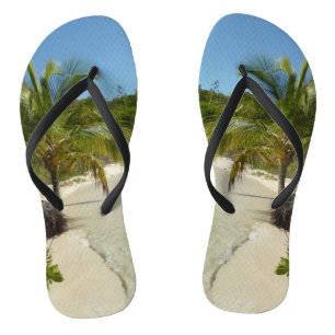 Antiguan Beach Beautiful Tropical Landscape Flip Flops