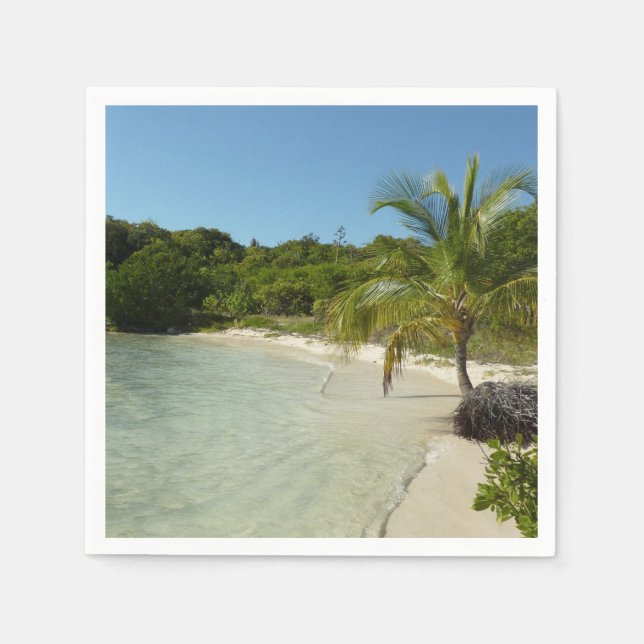 Antiguan Beach Beautiful Tropical Landscape Napkin (Front)
