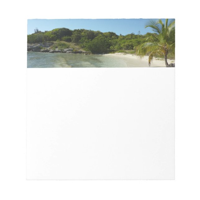 Antiguan Beach Beautiful Tropical Landscape Notepad (Front)