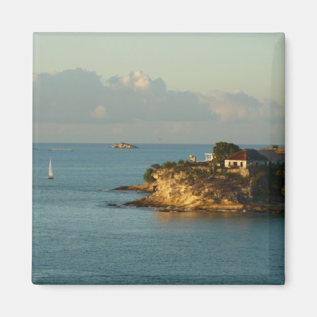 Antiguan Coast Beautiful Island Seascape Magnet (Front)