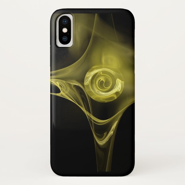 ANTIGUE YELLOW  FRACTAL ROSE Case-Mate iPhone CASE (Back)