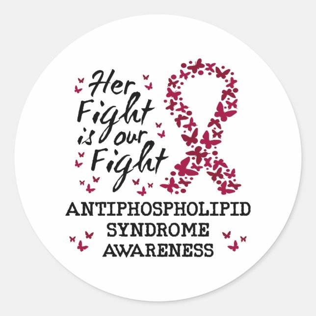 Antiphospholipid syndrome Awareness Classic Round Sticker (Front)