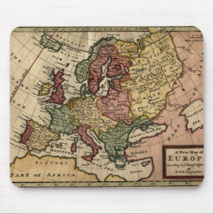 Antiquarian 1721 Map of Europe by Herman Moll Mouse Pad