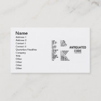 Antiquated Code (International Morse Code)